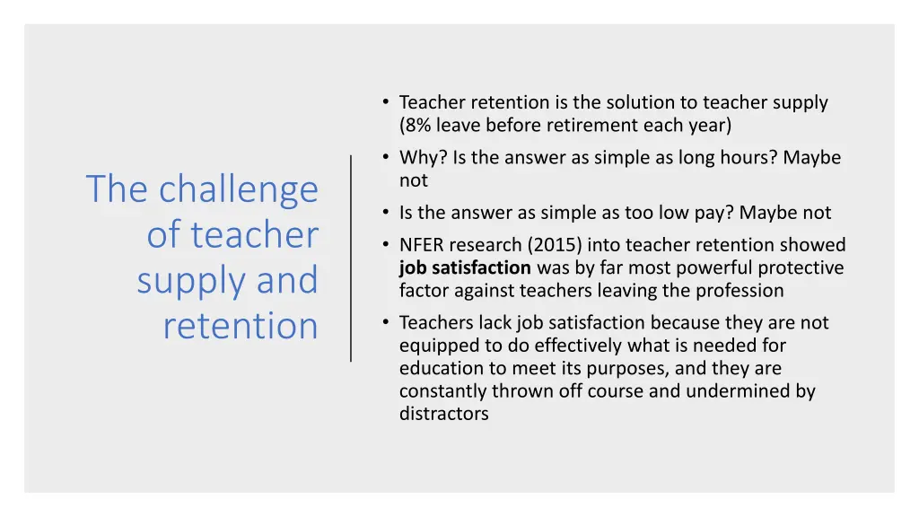 teacher retention is the solution to teacher