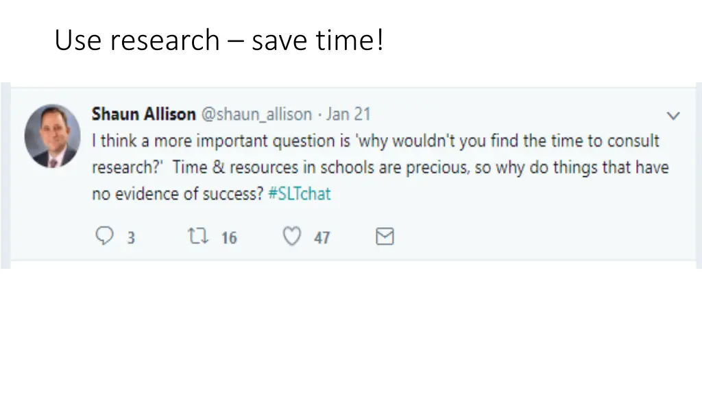 use research save time