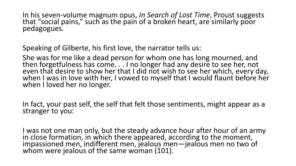 in his seven volume magnum opus in search of lost