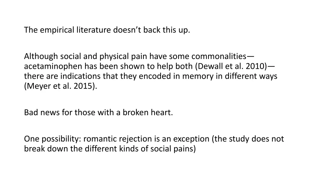 the empirical literature doesn t back this up