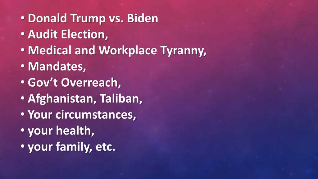 donald trump vs biden audit election medical