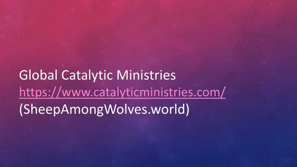 global catalytic ministries https