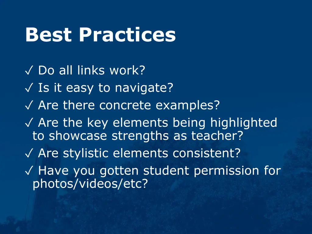 best practices