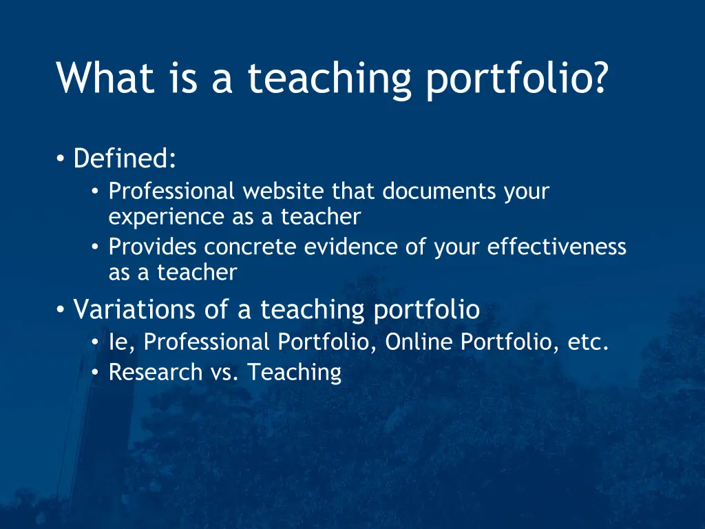 what is a teaching portfolio