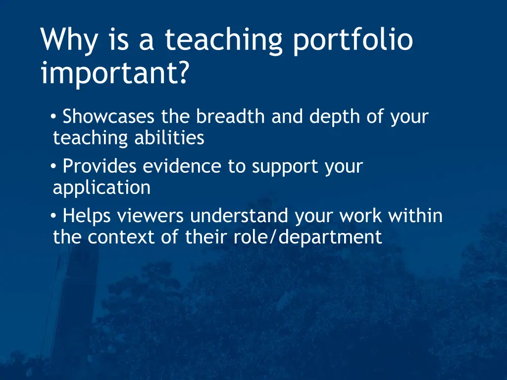 why is a teaching portfolio important