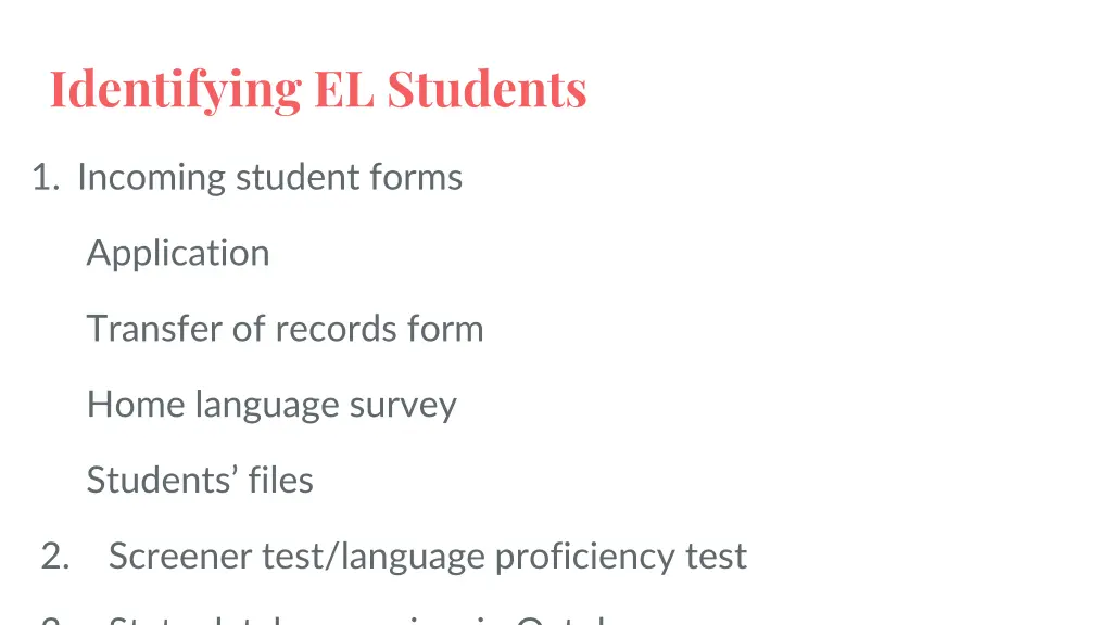 identifying el students