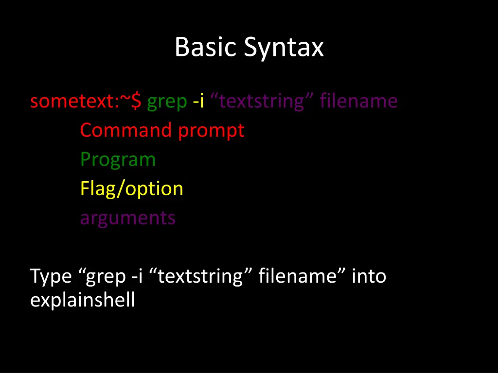 basic syntax