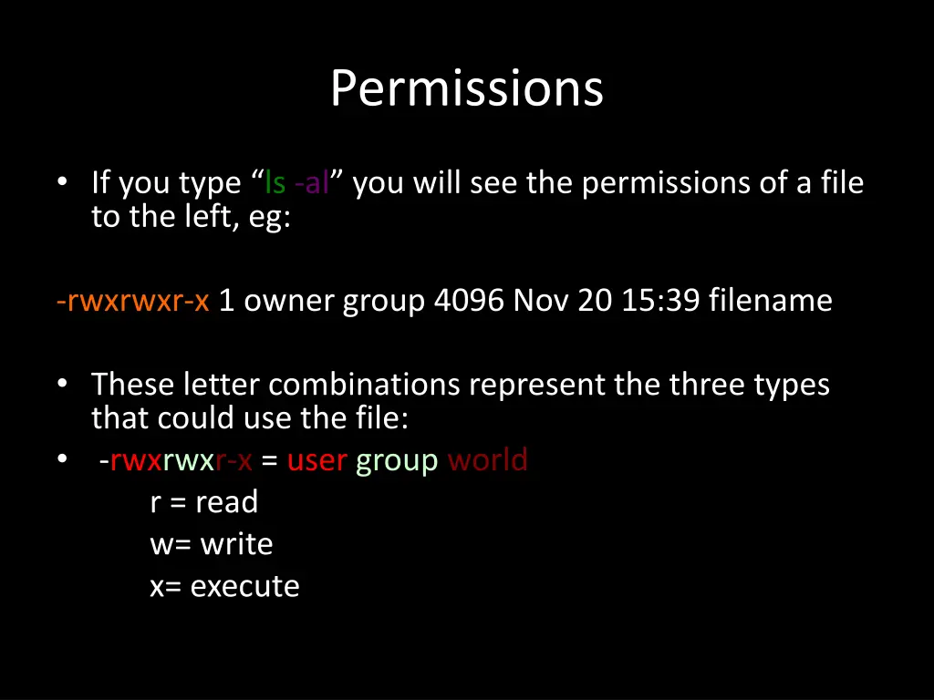 permissions