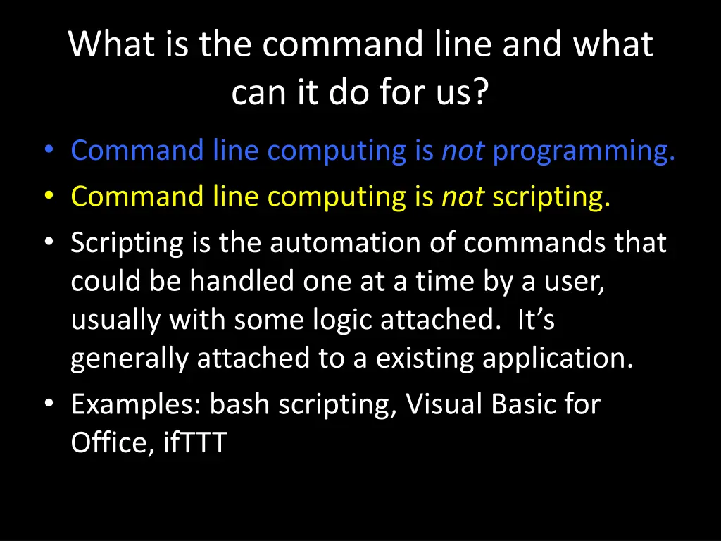 what is the command line and what can it do for us 1