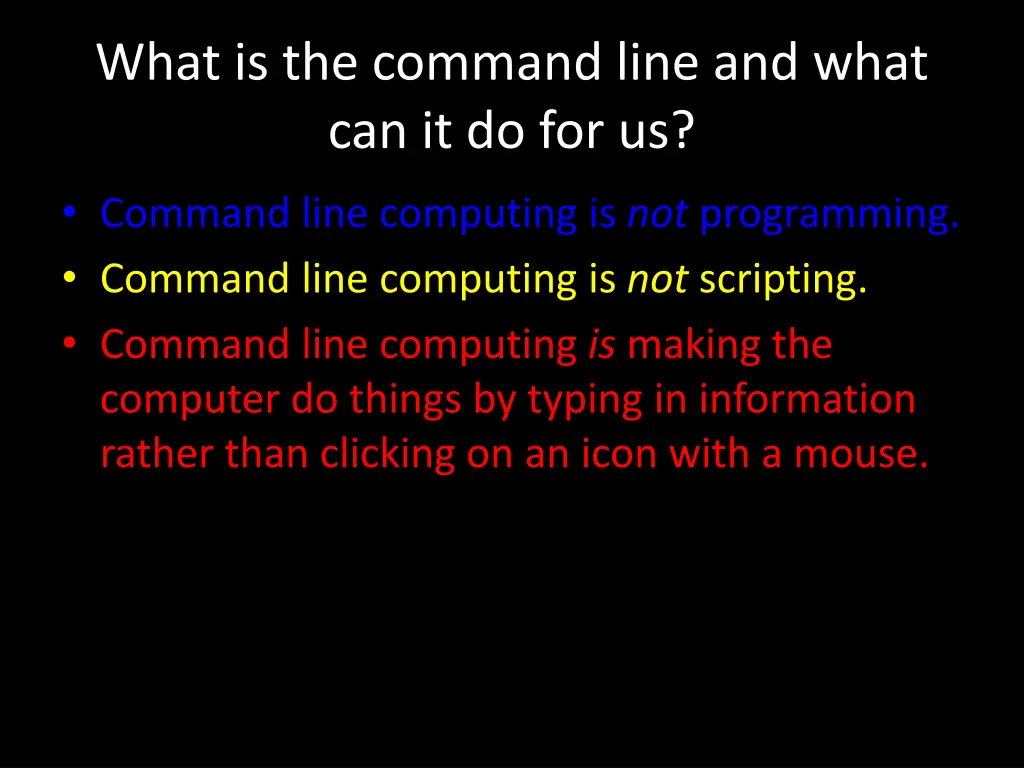what is the command line and what can it do for us 2