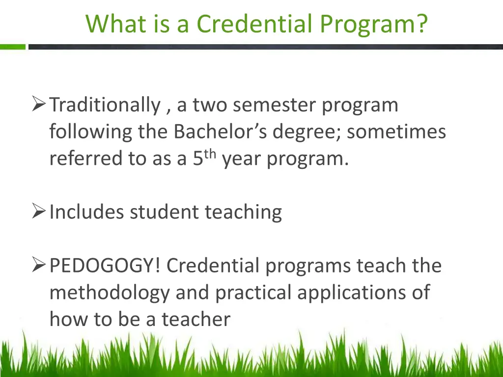 what is a credential program