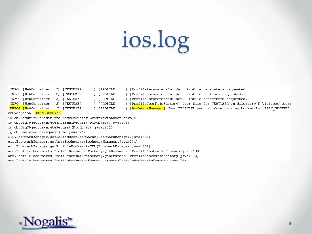 ios log