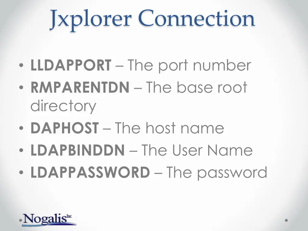 jxplorer connection
