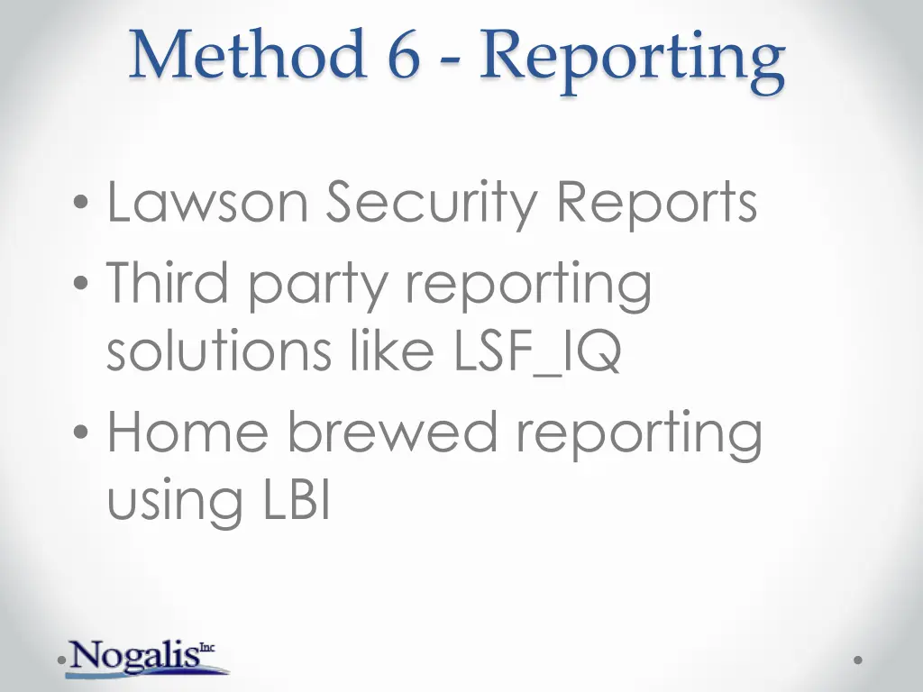 method 6 reporting
