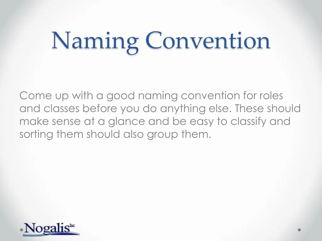 naming convention