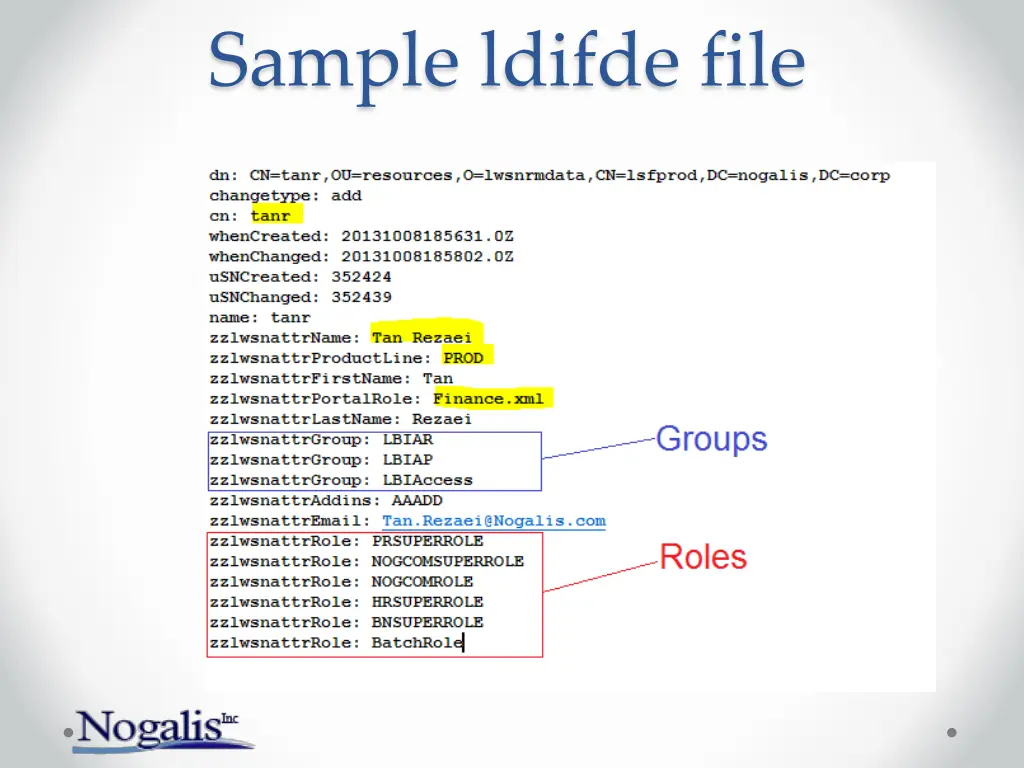 sample ldifde file