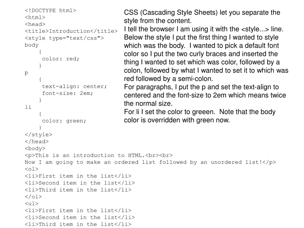doctype html html head title introduction title