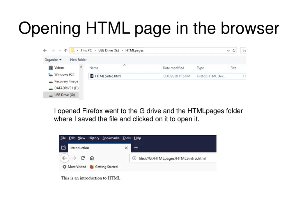 opening html page in the browser