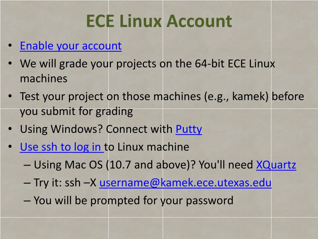 ece linux account