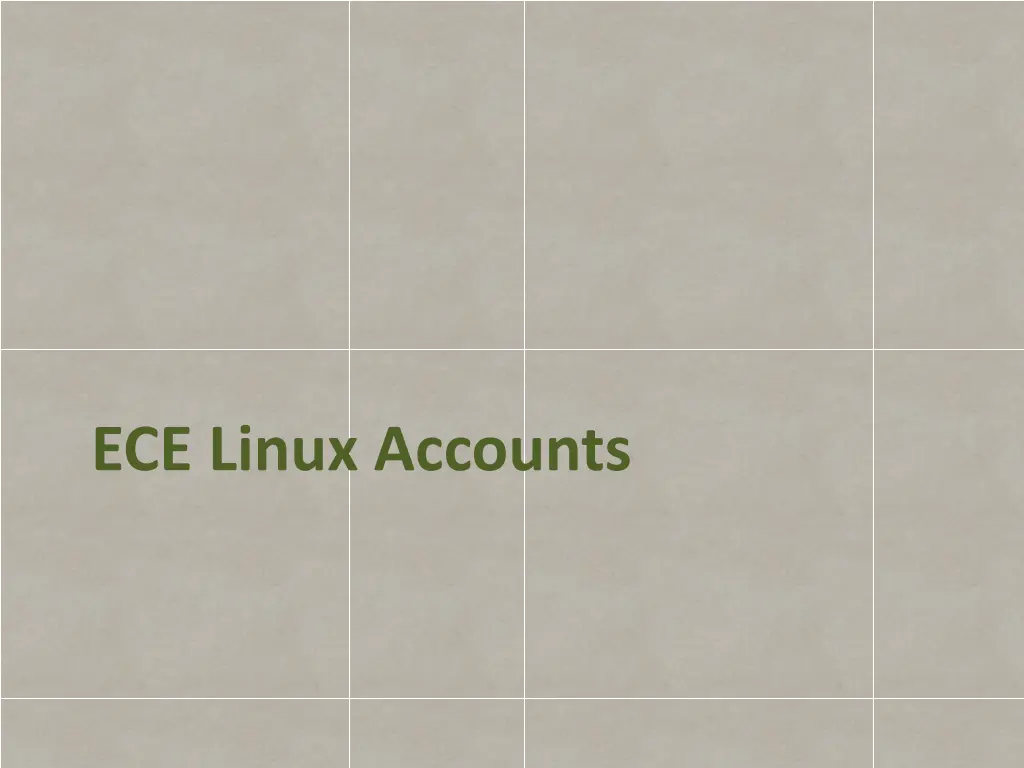 ece linux accounts