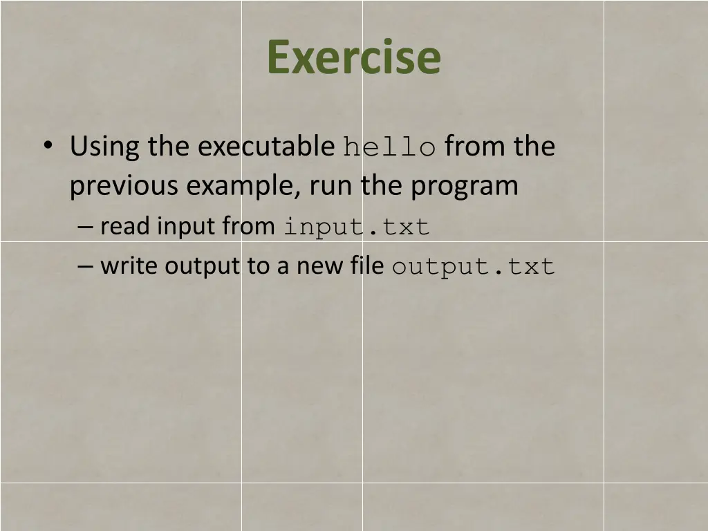 exercise 1