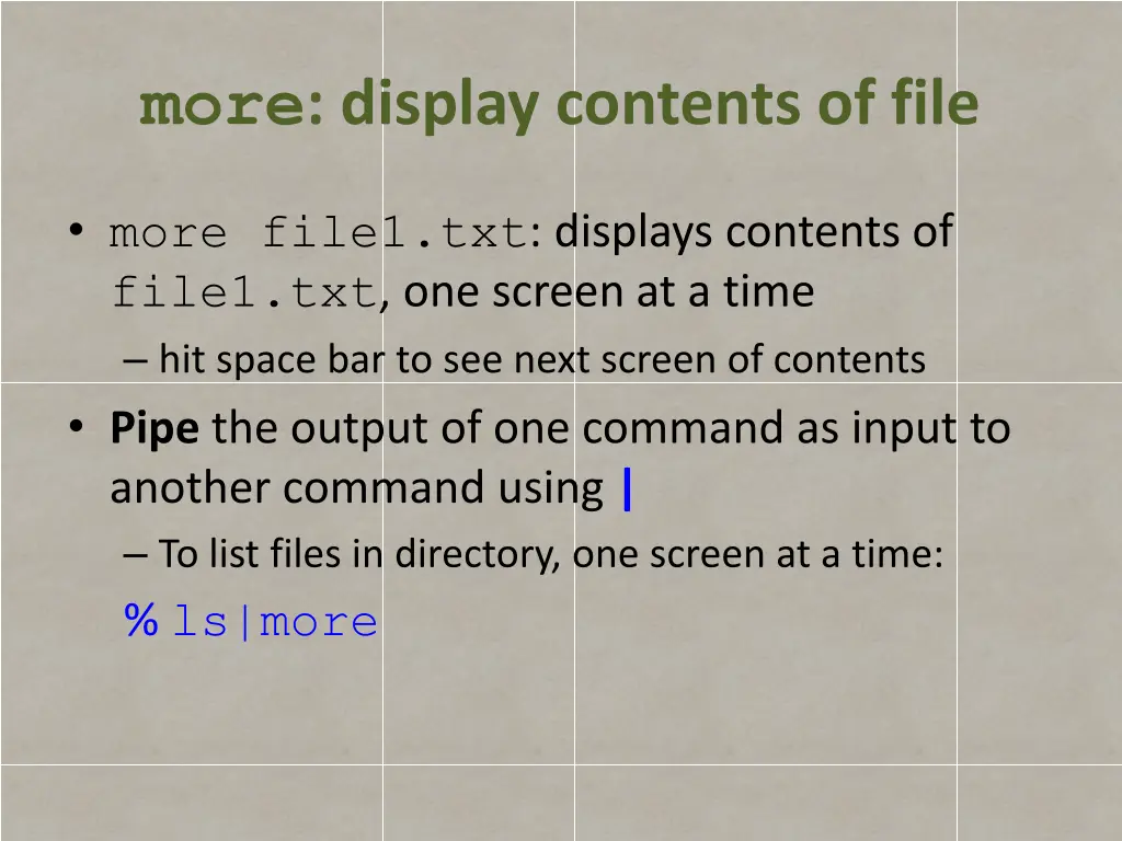 more display contents of file