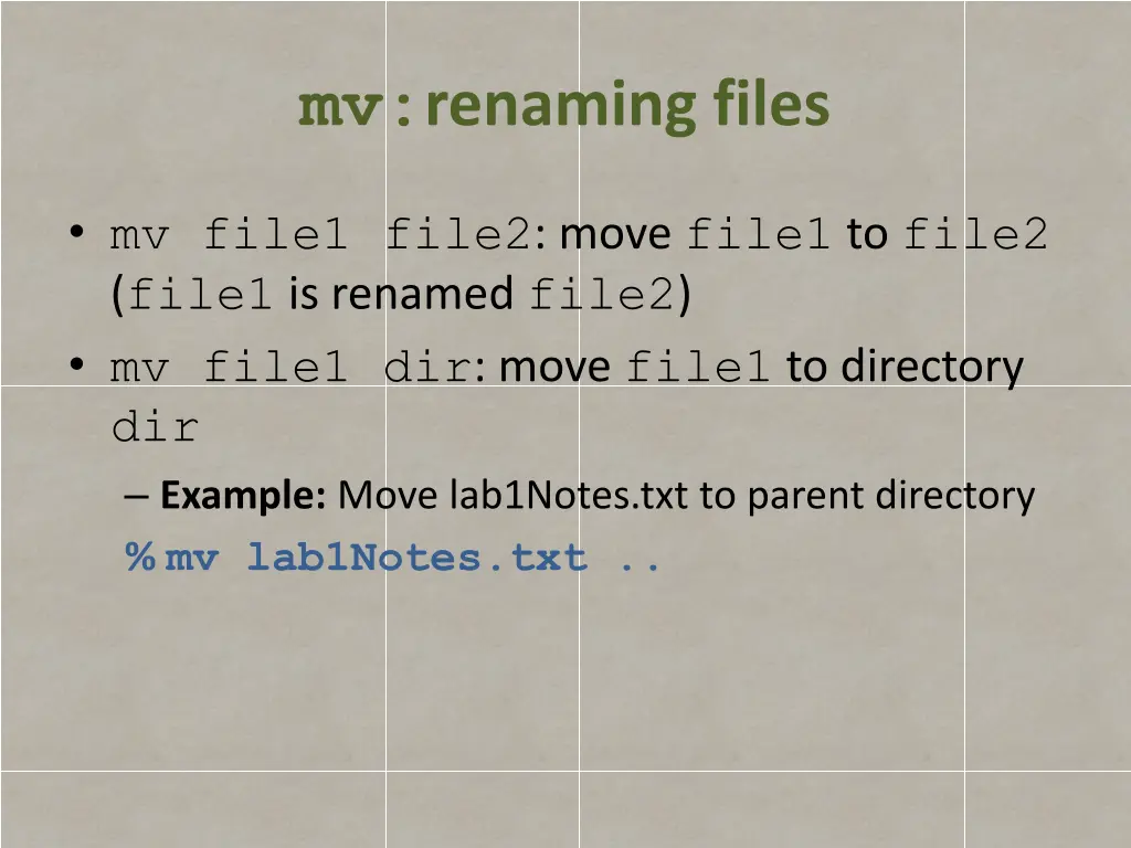 mv renaming files