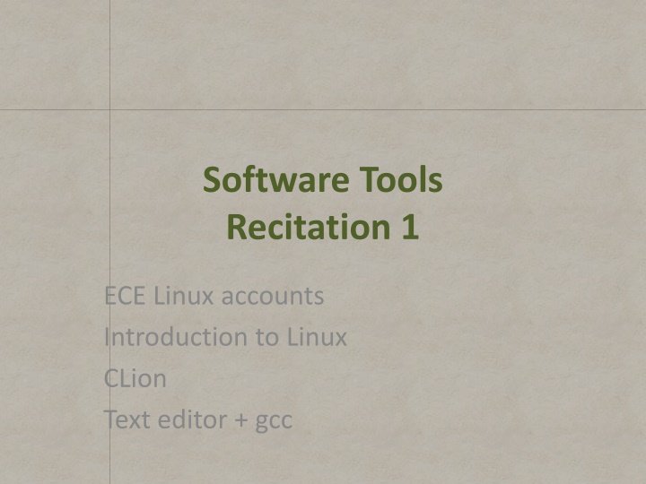 software tools recitation 1