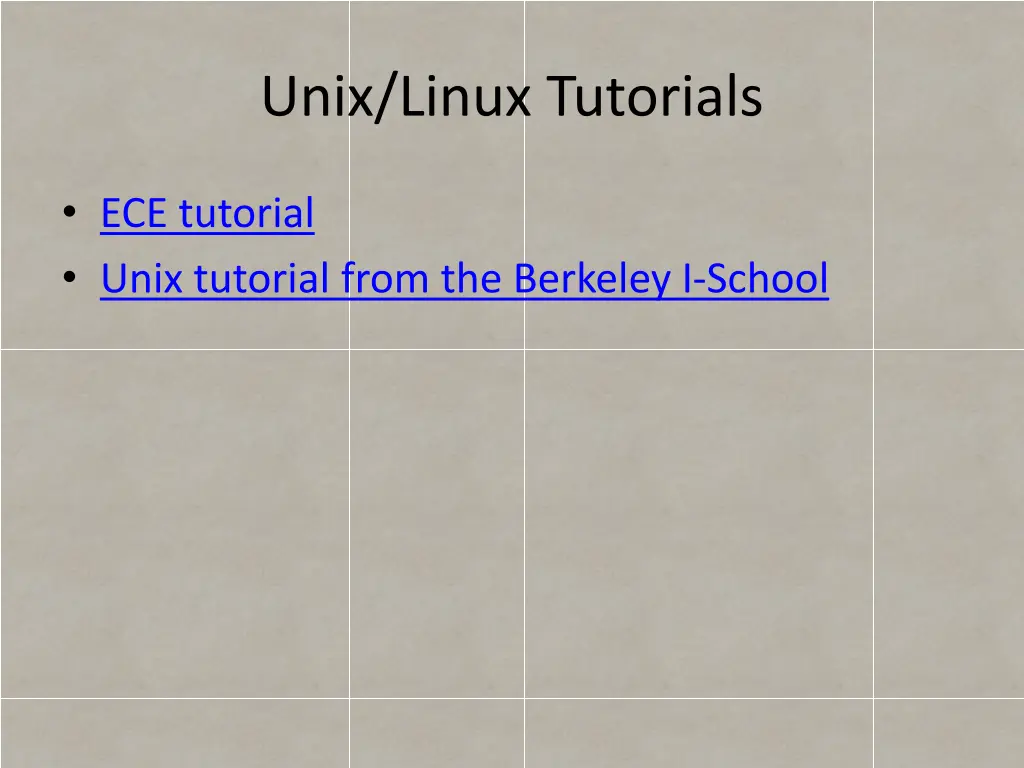 unix linux tutorials