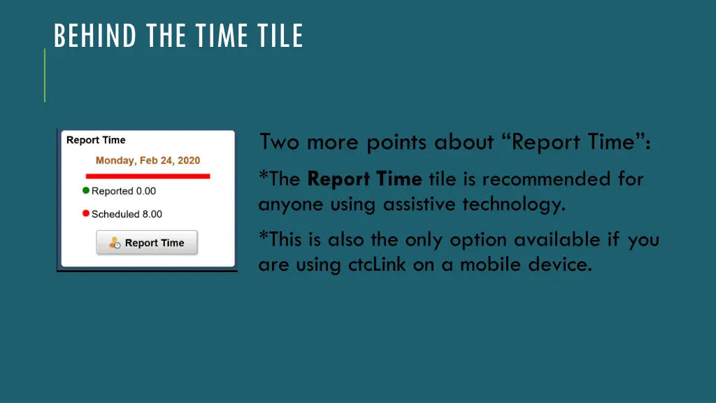 behind the time tile 1