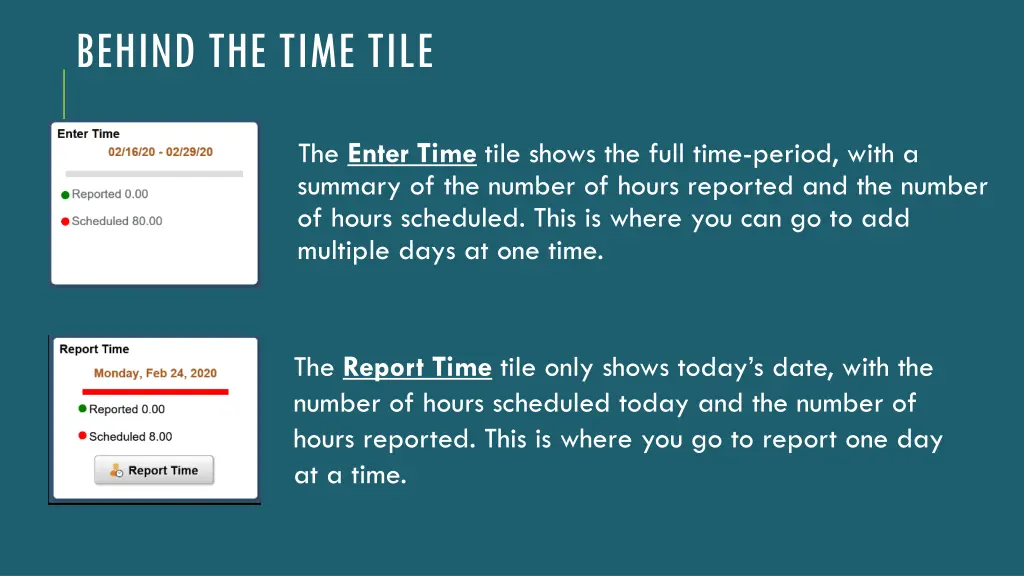 behind the time tile