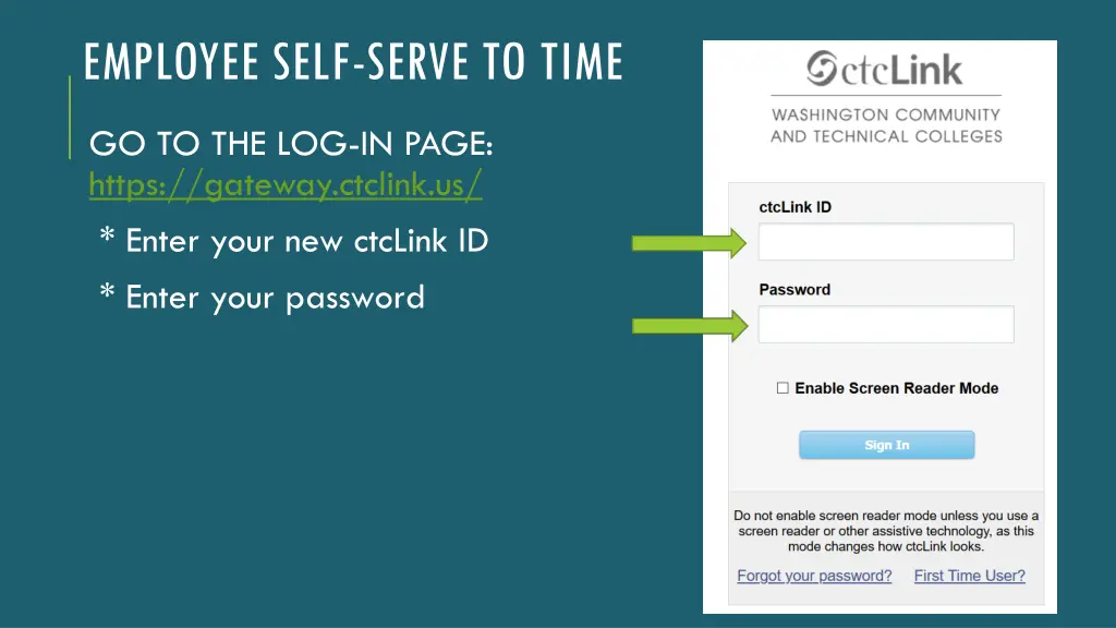 employee self serve to time