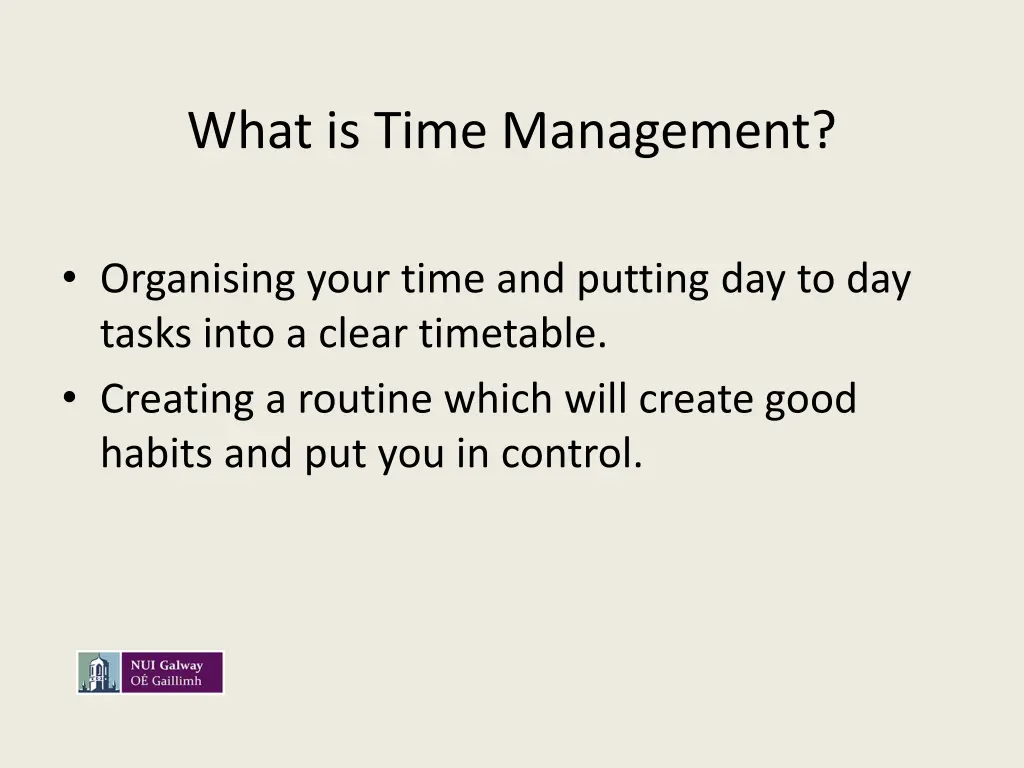 what is time management