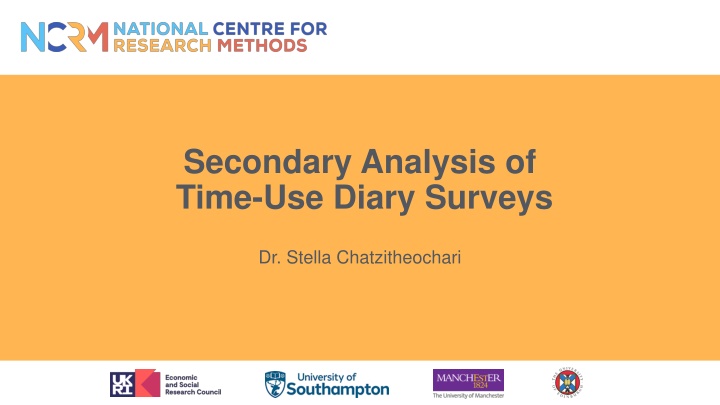secondary analysis of time use diary surveys