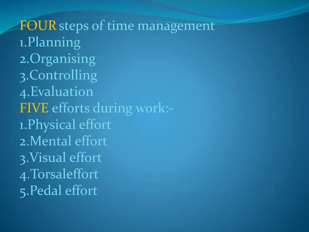 four steps of time management 1 planning