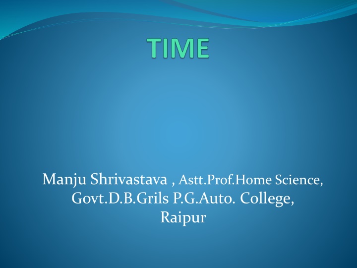 manju shrivastava astt prof home science govt