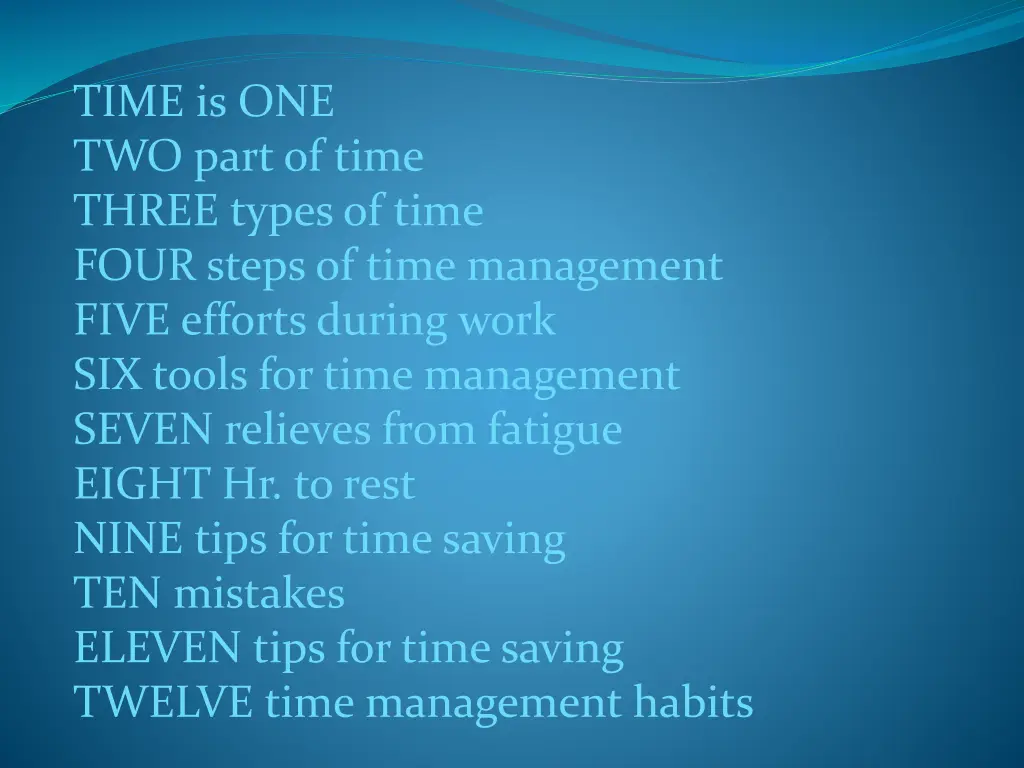time is one two part of time three types of time