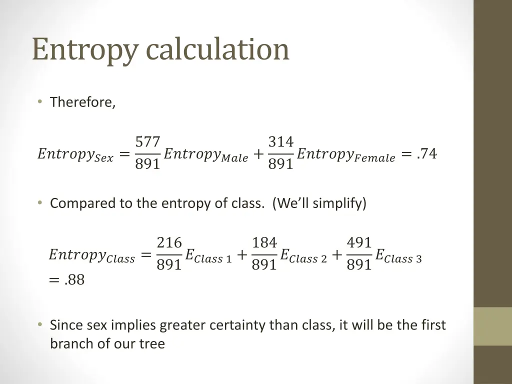 entropy calculation 2