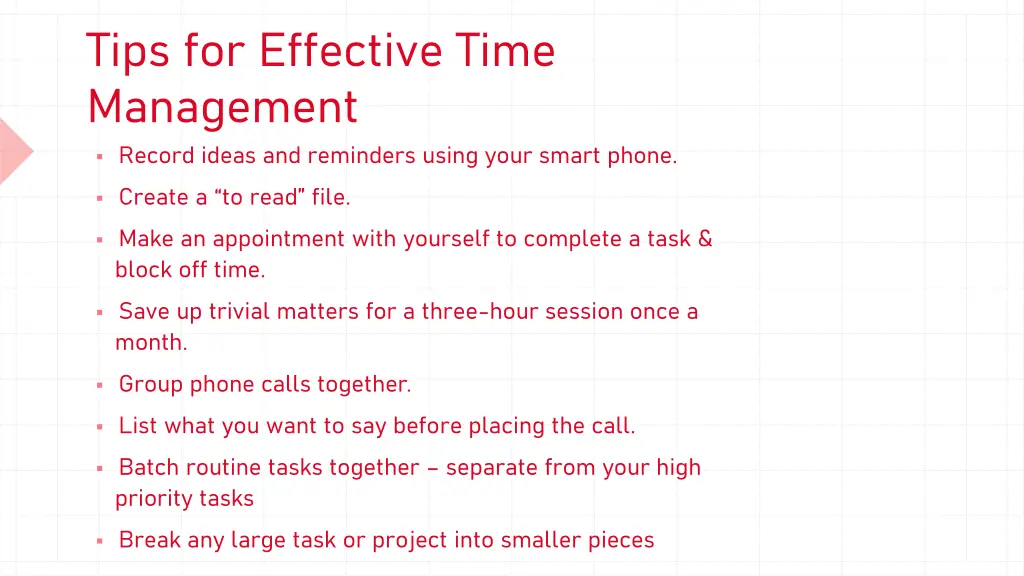 tips for effective time management 2