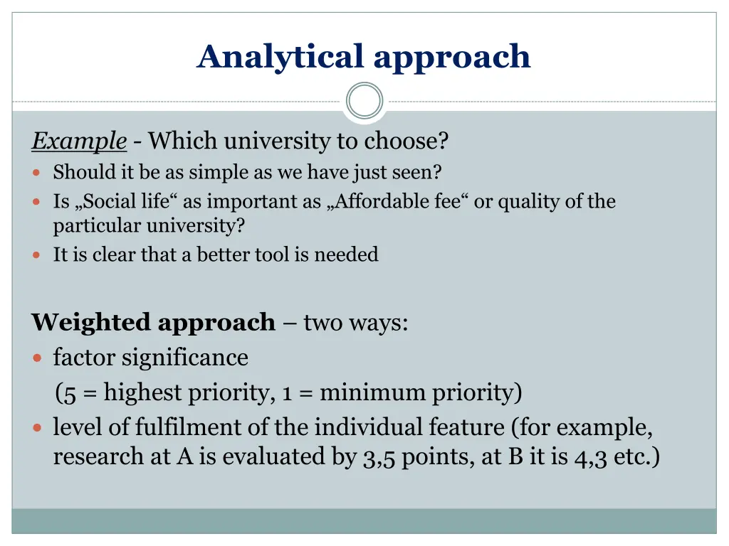 analytical approach 3