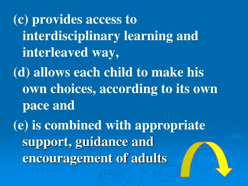 c provides access to interdisciplinary learning