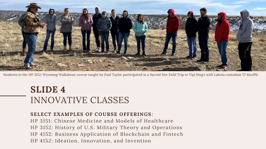 students in the hp 3152 wyoming walkabout course