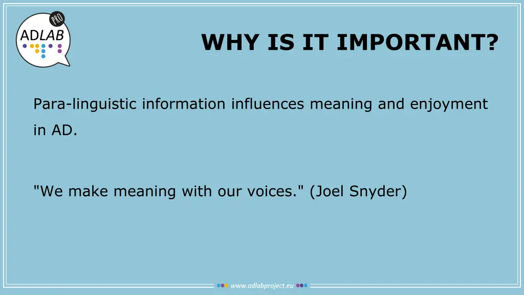 why is it important