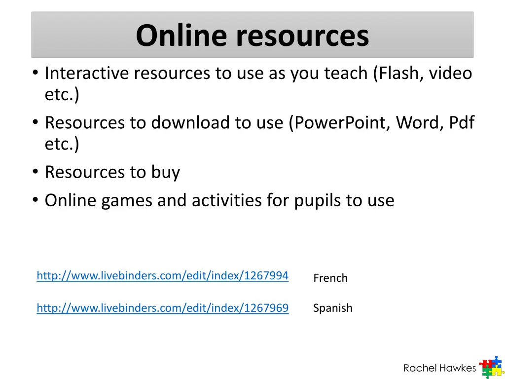 online resources interactive resources