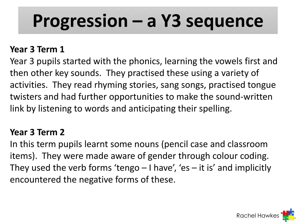progression a y3 sequence