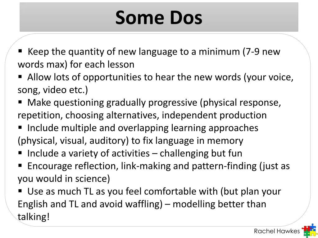 some dos