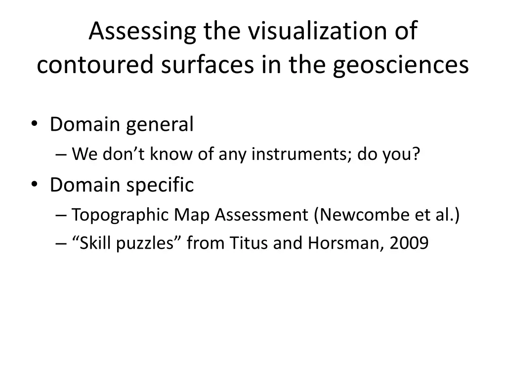 assessing the visualization of contoured surfaces