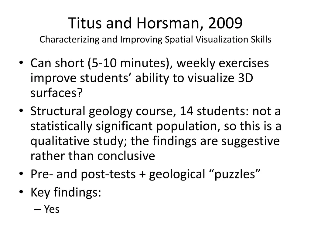 titus and horsman 2009 characterizing