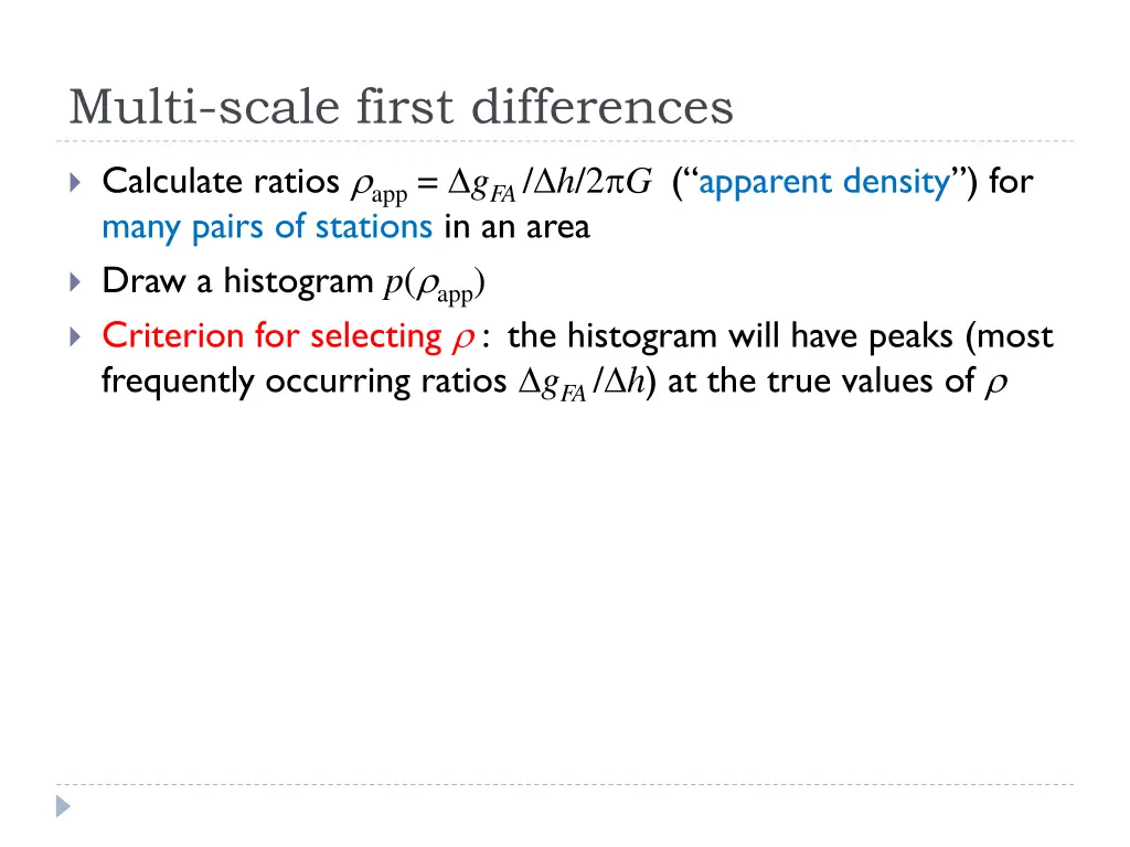 multi scale first differences