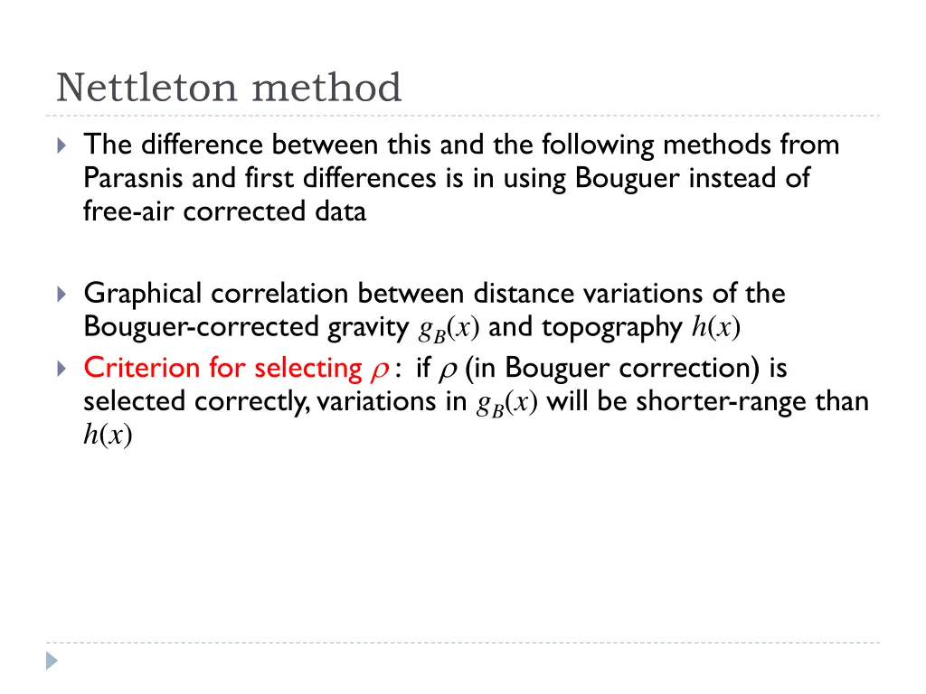 nettleton method